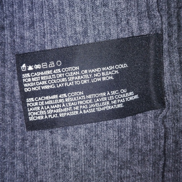 Club Monaco Womens SZ M Gray Cashmere V-Neck Military Button Up Cardigan - Picture 3 of 6